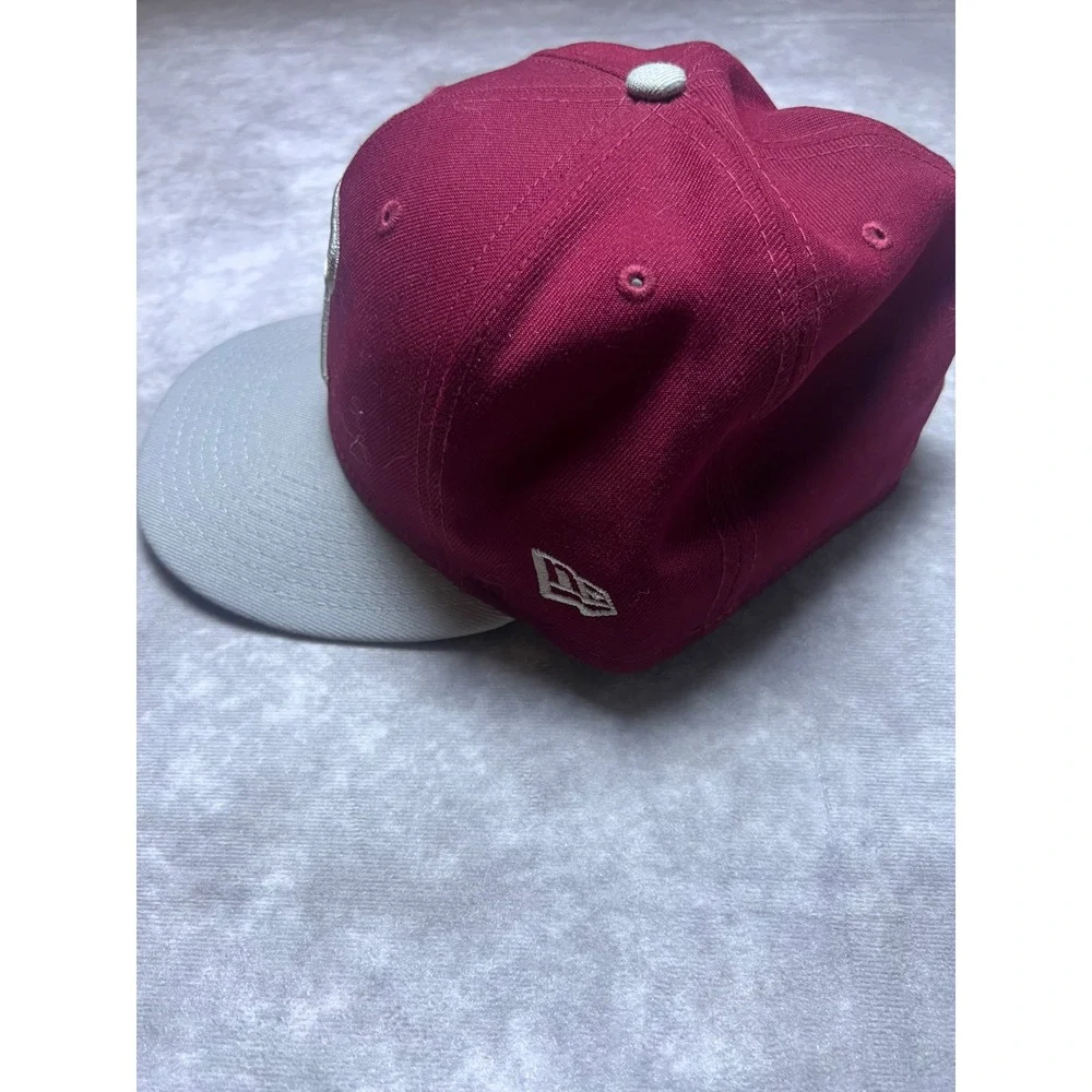 New Era Tacoma Rainiers MiLB Hat Mens 7 1/2 Maroon Grey 59FIFTY Fitted Cap